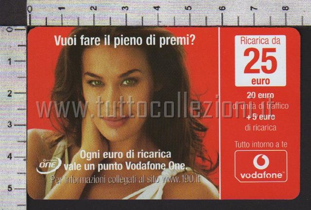 Collezionismo di ricariche telefoniche della Vodafone Omnitel